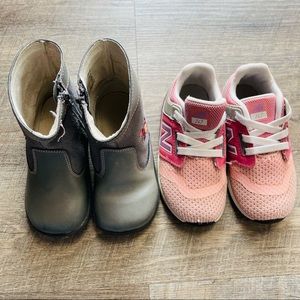 New Balance Girls Sneaker&Girl Bootie.Size 9